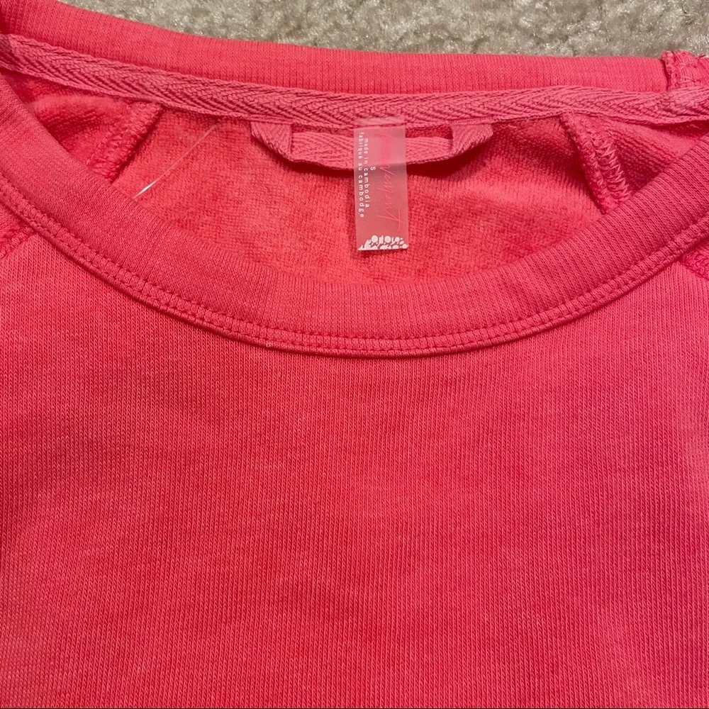 FREE PEOPLE FP MOVEMENT Circle Back Crop Top size S NWT color Coral lipstick - Picture 6 of 9